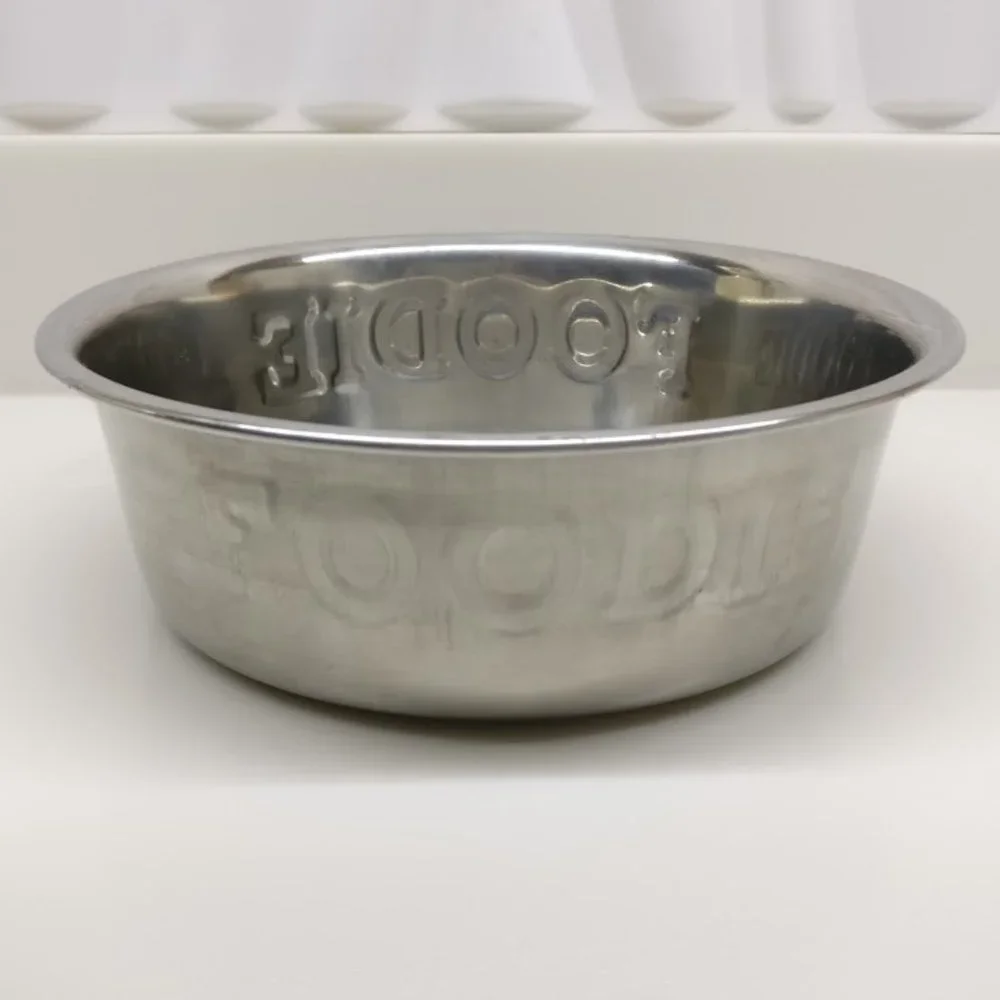 Top Paw Foodie Embossed Pet Bowl Stainless